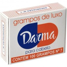 Darma Grampo Para Cabelo Castanho Nº 7  100 Unidades