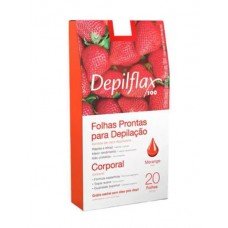 Depilflax Folhas Corporais Morango C/20