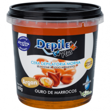 Depile Plus Cera Depilatória Argan Método Depile Plus Hidrossolúvel 600g