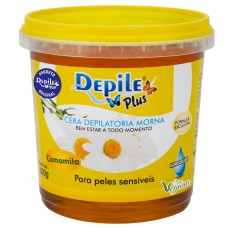 Depile Plus Cera Depilatória Camomila Método Hidrossolúvel Pote Profissional 600g